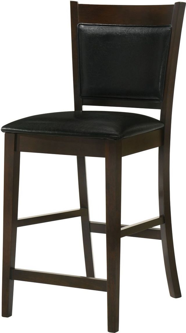 Coaster® Jaden 2-Piece Black/Espresso Upholstered Counter Stools-3