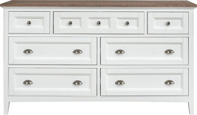 Magnussen Home® Heron Cove Chalk White/Dovetail Grey Dresser-1
