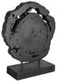 A & B Home Neutral Black Teak Wood Decorative Sculpture with Stand-0