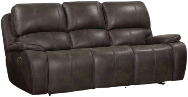 New Classic® Home Brookings Charcoal Power Reclining Sofa with Power Headrest and Footrest-0