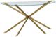 Bassett Mirror Tess Glass Top Console Table with Glazed Gold Base-0