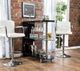 Furniture of America® Numbi Black/Chrome Mini Server-1