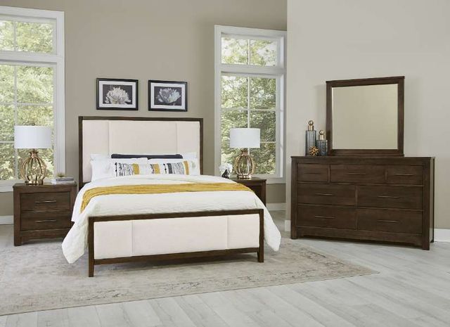 Artisan & Post by Vaughan-Bassett Crafted Cherry Bedroom by Ben & Erin Napier Dark/White Califronia King Upholstered Panel Bed-3