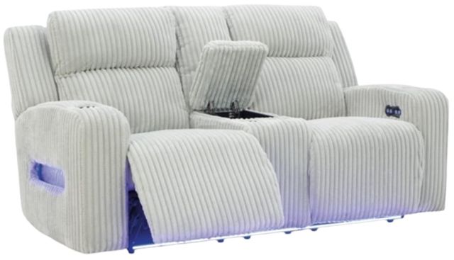 Signature Design by Ashley® TwinBrooke Alloy Power Reclining Loveseat with Console and Adjustable Headrest-3