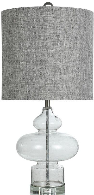 Harp & Finial® Boulton Seeded Clear Table Lamp-0