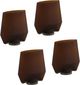 Dovetail Furniture Harcourt 4-Piece Brown Small Vase-0