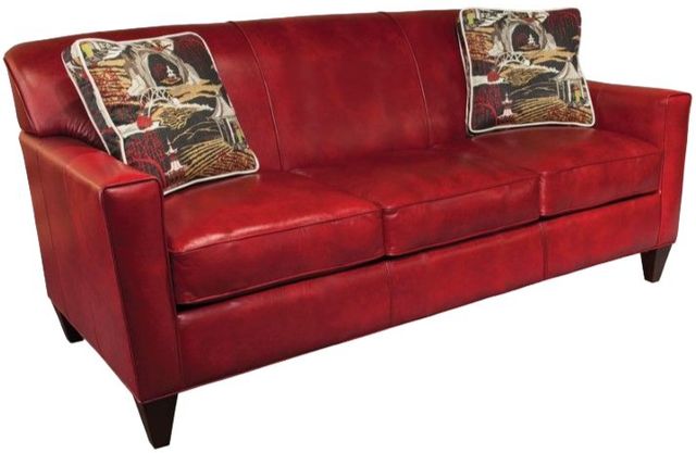 Marshfield Furniture Essentially Yours Red Twin Leather Sleeper-0