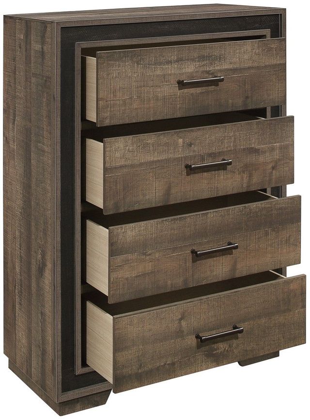 Homelegance® Ellendale Rustic Mahogany/Dark Ebony Chest-3