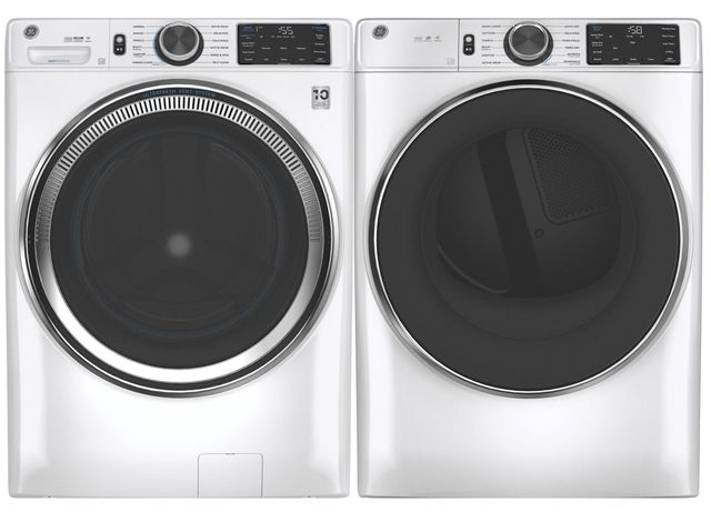 GE® White Front Load Laundry Pair-0
