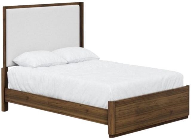 Bernards Westfield Brown Upholstered Queen Panel Bed-0