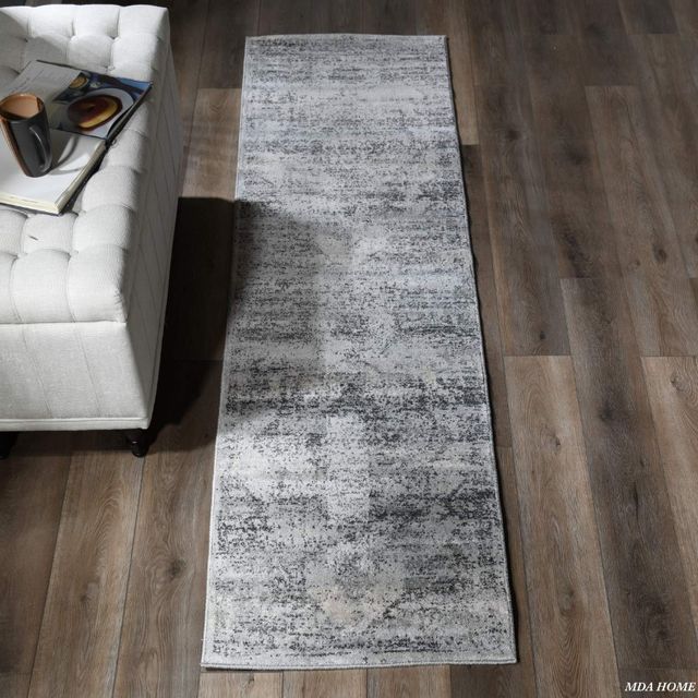 MDA Rugs Angel Gray 3'x8' Runner-1