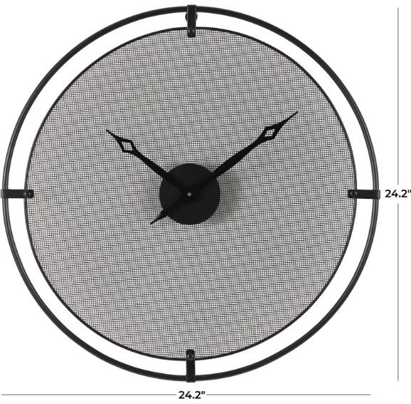Deco Marche Black Minimalistic Wall Clock-3