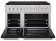 ZLINE Paramount 48" 6.7 Cu. Ft. Satin Stainless Steel Gas Range with 8 Burner DuoPro™ Cooktop and Convection Gas Oven with Black Matte Door-4