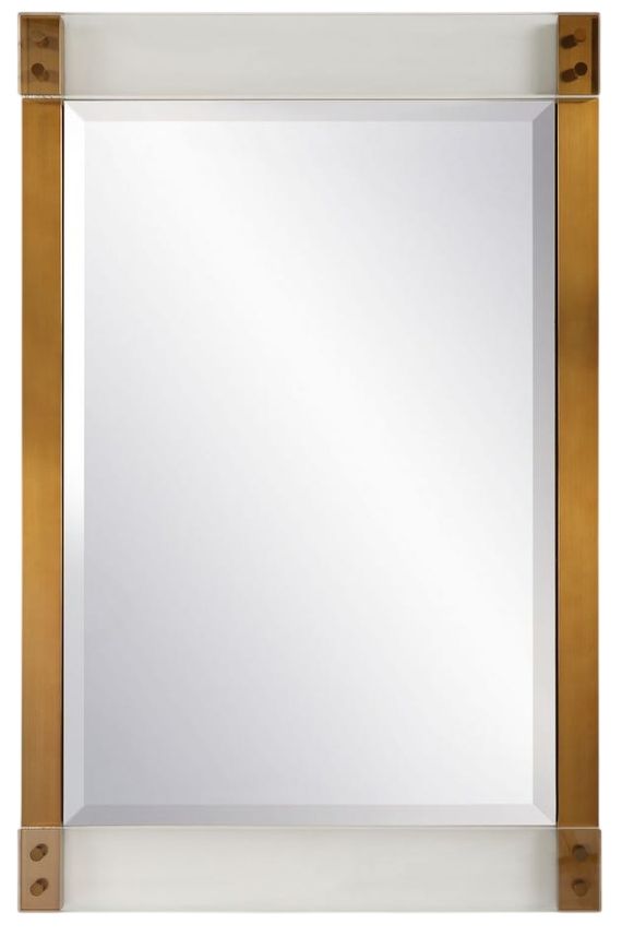 Uttermost® Nera Plated Brass Mirror-0
