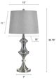 Stylecraft Brushed Nickel and Silver Glass Table Lamp-2