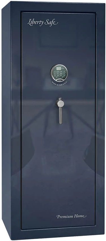 Liberty Safe Premium Home Blue Gloss/Chrome 17 Electronic Gun Safe-0