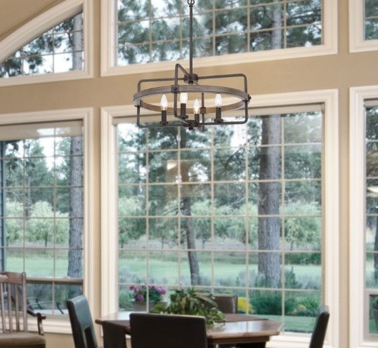 Cal® Lighting & Accessories Rawlins Black Smith Chandelier-1