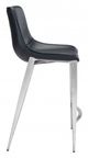 Zuo® Ace Black and Silver Set of 2 Counter Chairs-1
