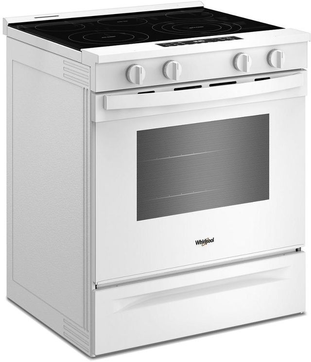 Whirlpool® 30" White Glass Top Slide-In Electric Range with Air Cooking Technology-2