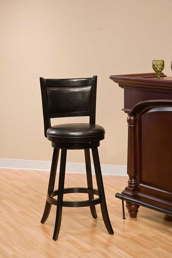 HH2 Home Dennery Cherry Black Swivel Counter Stool-1