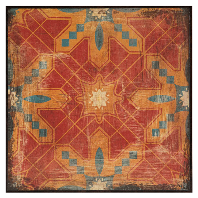 Olliix by Madison Park Moroccan Tile 4 Piece Red Gel Coat  Deco Box Set-1