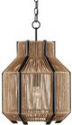 Currey & Company Mali Natural/Satin Black Pendant Lighting-0