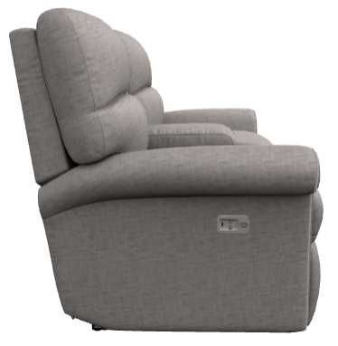 La-Z-Boy® Robin Smoke Power Reclining Loveseat with Console and Headrest-2