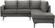 Monarch Specialties Inc. Grey 86" Right-Arm Facing Sofa Sectional and Chaise with Black Metal Legs-0