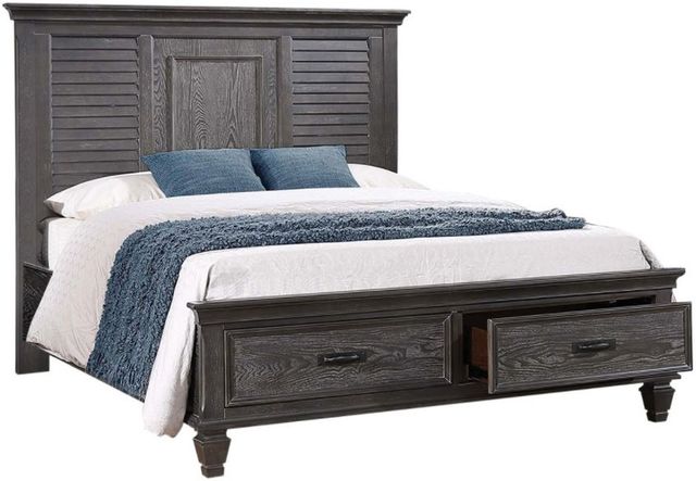 Coaster® Franco Weathered Sage Queen Platform Storage Bed-0