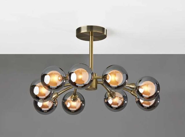 Adesso® Starling Antique Brass LED Flush Mount-1