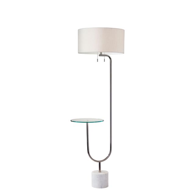 Adesso® Sloan Polished Nickel Shelf Floor Lamp-0