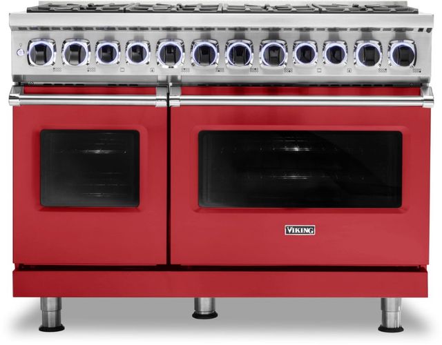 Viking® 7 Series 48" San Marzano Red Pro Style Dual Fuel Natural Gas Range-0