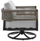 Armen Living Alegria Black/Gray Aluminum/Fabric Outdoor Swivel Chair-4