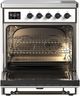 Ilve® Majestic III 30" White Pro Style Induction Range with Triple Glass Door and Burnished Trim-2