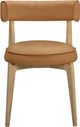 TOV Furniture Nikita Brown/Natural Vegan Leather Dining Chair-3