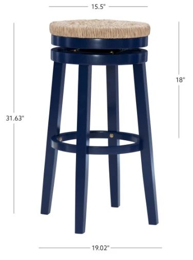 Powell® Maya Navy Blue Bar Stool-2