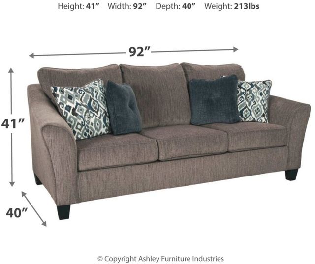 Signature Design by Ashley® Nemoli Slate Queen Sofa Sleeper-4