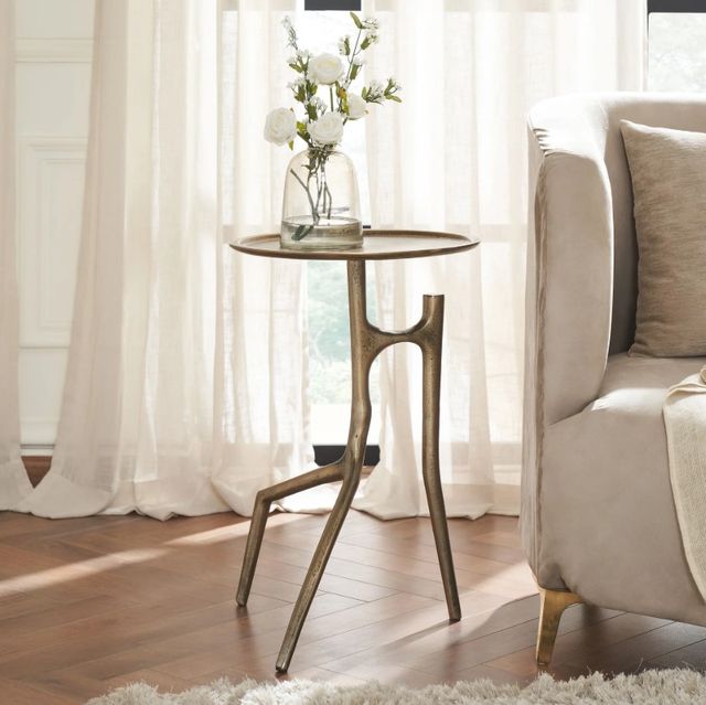 Renwil® Tosca Antique Brass Side Table-1