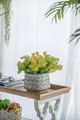 A & B Home Gray Planter with Patterns and Pedestal Base-5
