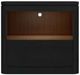 Elements International Rosalie Black Nightstand-3