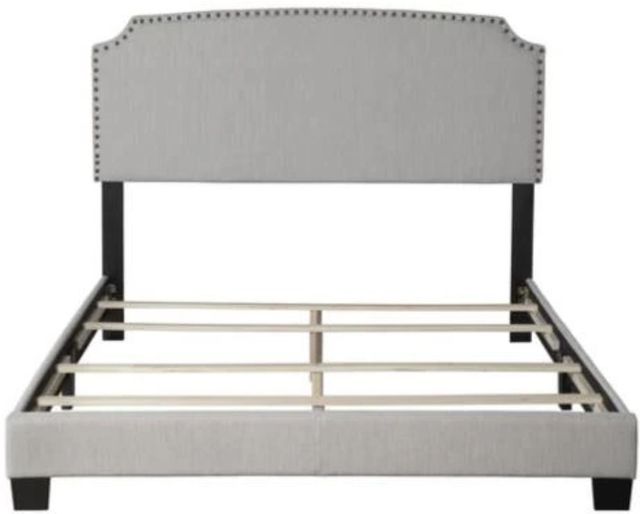 Bernards Amy Beige Upholstered Queen Panel Bed-2