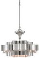 Currey & Company Grand Lotus Contemporary Silver Leaf Chandelier-0