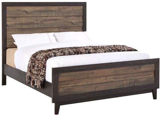 Crown Mark Tacoma Two Tone King Bed and 1 Night Stand-0