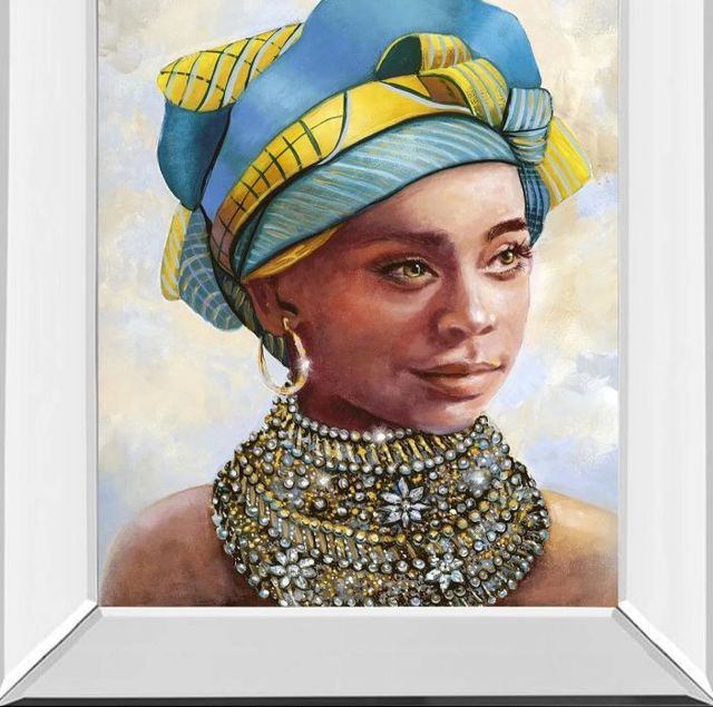 Classy Art Soulful Beauty I by Donna Brooks Mirror Framed Wall Art-1