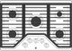 GE® 30" Black Built-In Gas Cooktop-2