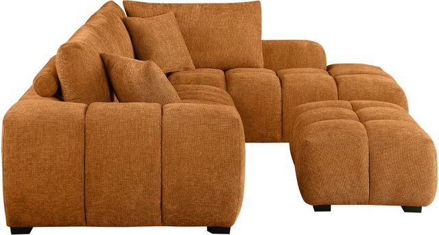 Coaster® Camacho 3-Piece Orange Sectional Sofa with Ottoman-3