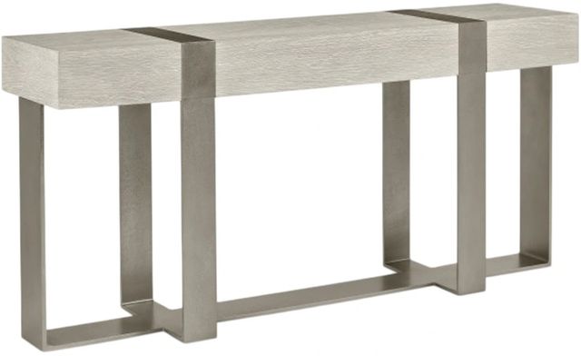 Bernhardt Tempo Larza Console Table Satin Nickel Base-0