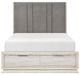 Homelegance® Noctis Beige/Gray Eastern King Platform Bed with Footboard Storage-4