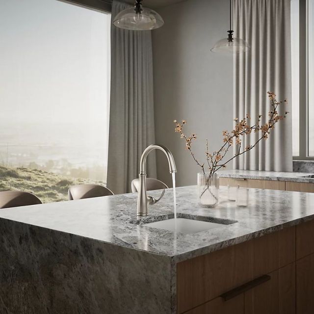 KOHLER® Bellera® Vibrant Stainless Single-Handle Bar Sink Faucet-2