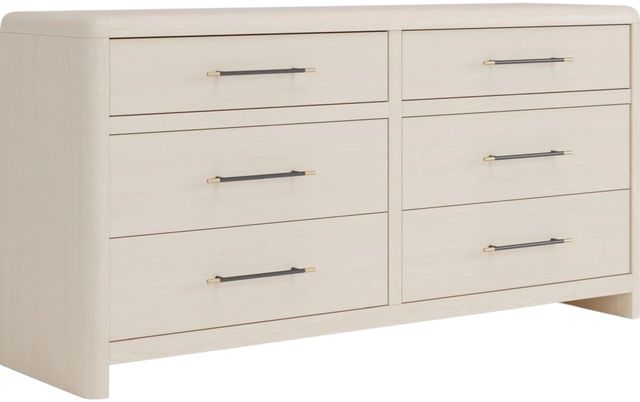 Modus Furniture Wallen White Sand 6-Drawer Dresser-0